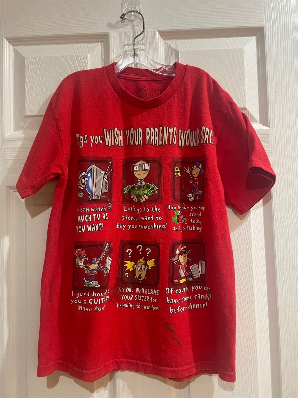 Y2K hybrid funny Tee things you wish your parents would say kids T-shirt size M
